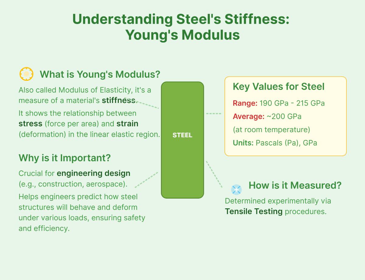 Understanding Young's Modulus of Steel