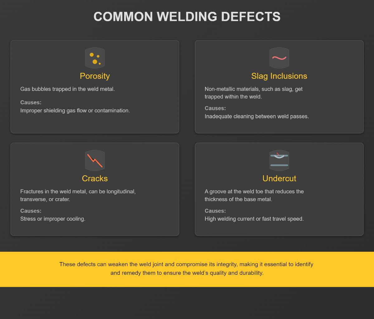 16 Common Types of Welding Defects, Causes, Remedies