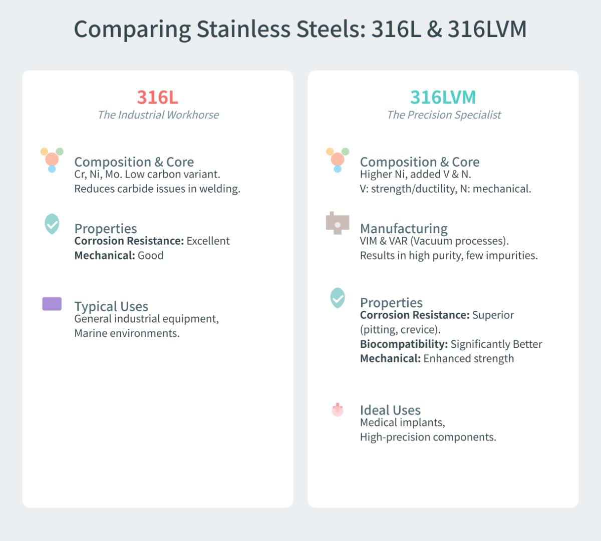 316L vs 316LVM Stainless Steel What’s the Difference