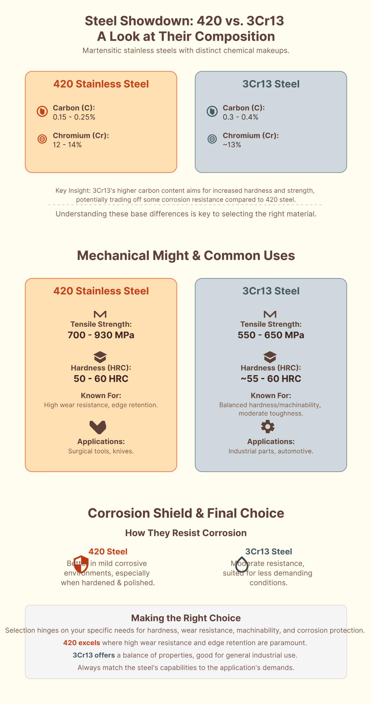 420 Stainless Steel vs. 3Cr13 What's the Difference