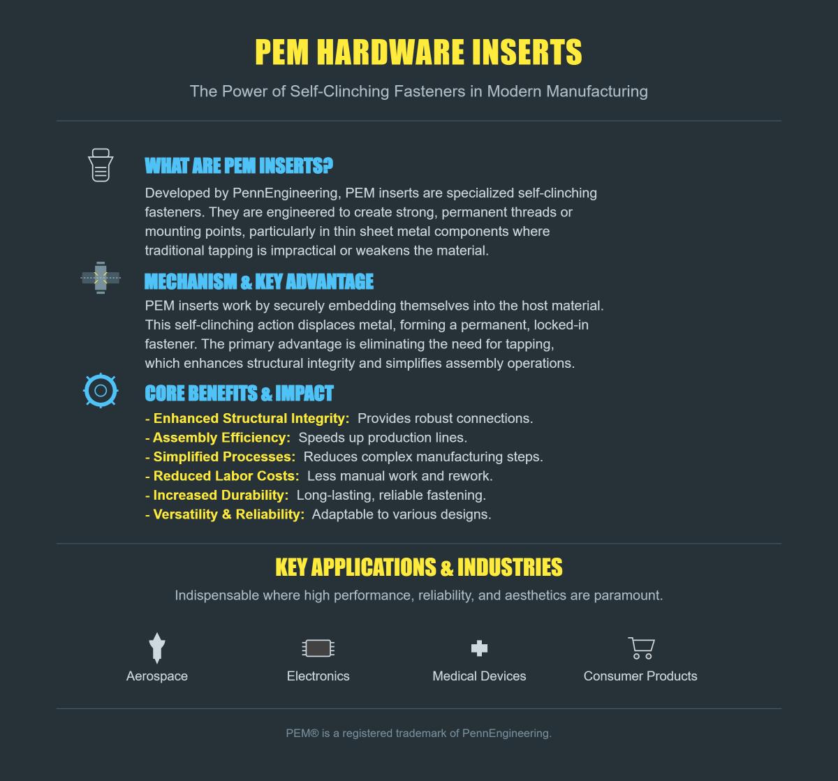 A Guide to PEM Hardware Inserts in Sheet Metal MFG Shop