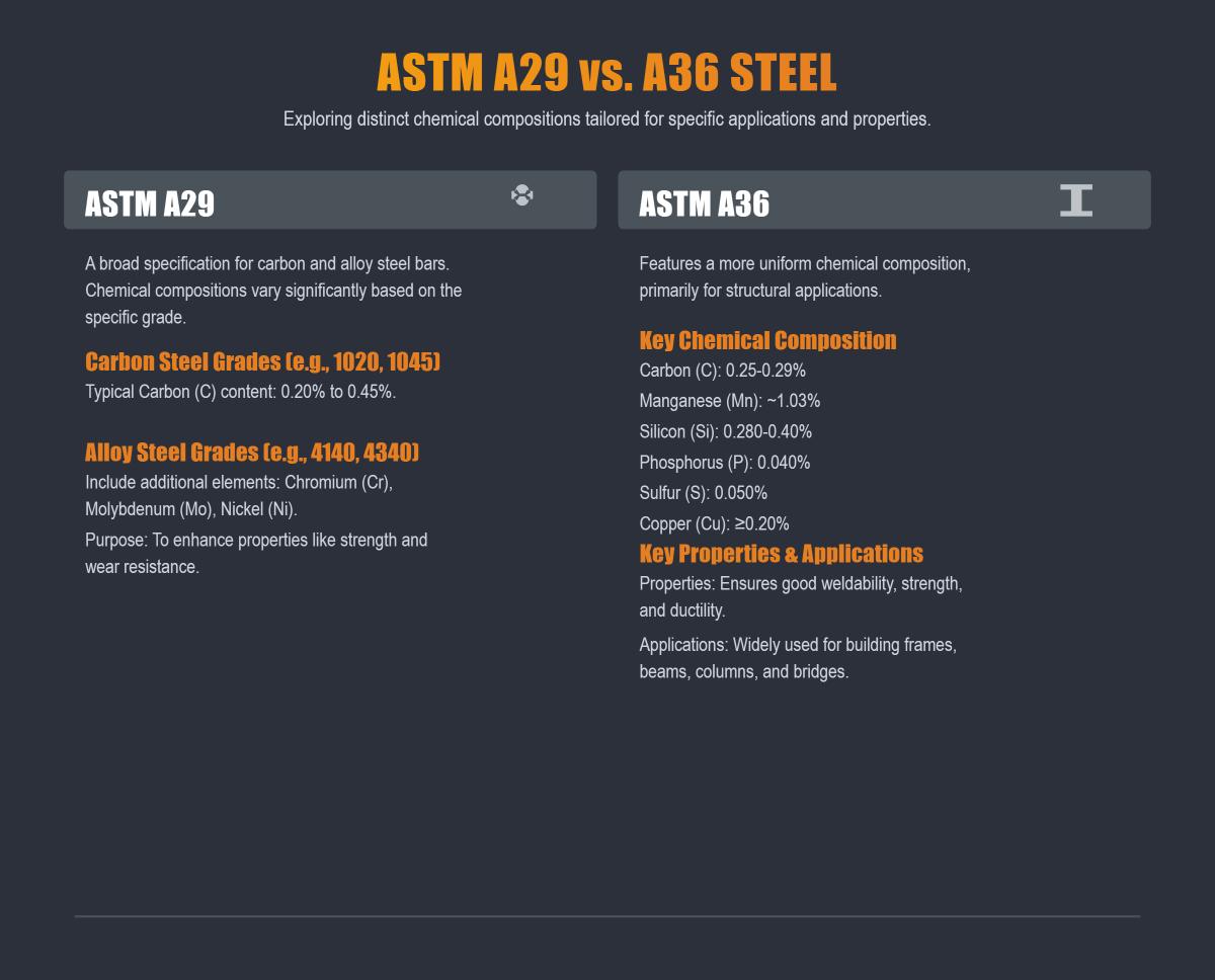 ASTM A29 vs. A36 Key Differences Explained
