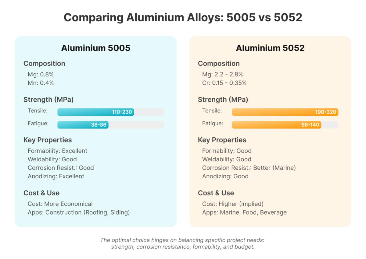 Aluminium 5005 vs. 5052 What's the Difference