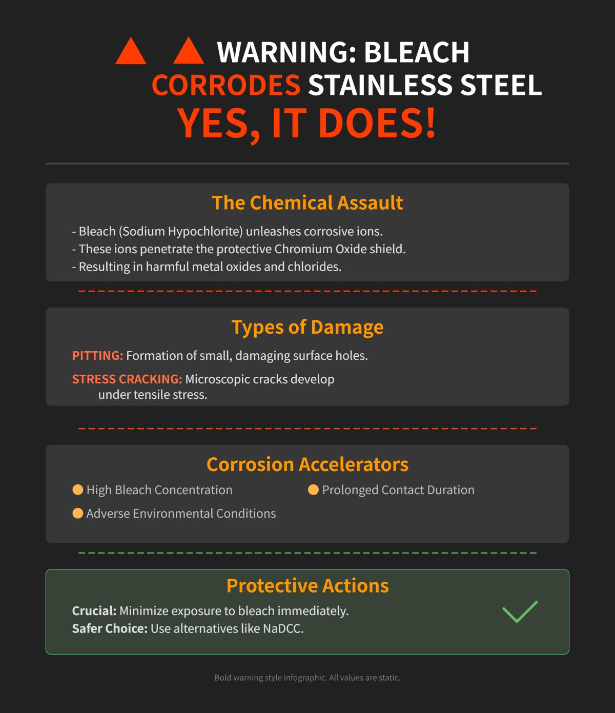 Bleach Corrosion on Stainless Steel Understanding and Preventing Damage