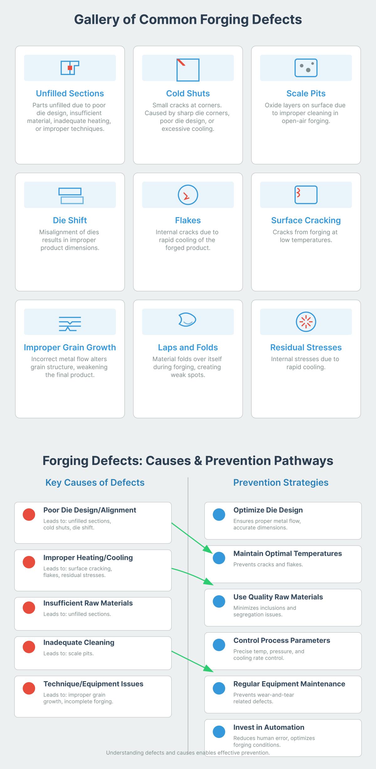 Comprehensive Guide to Forging Defects Types, Causes, and Remedies