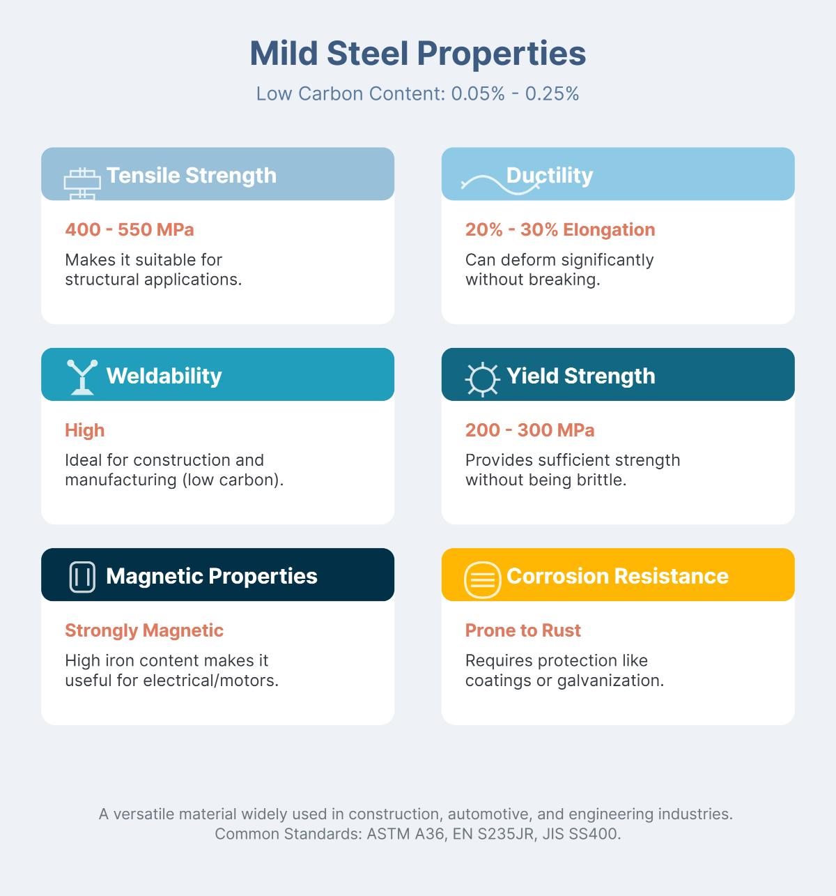Comprehensive Guide to Mild Steel Grades and Specifications