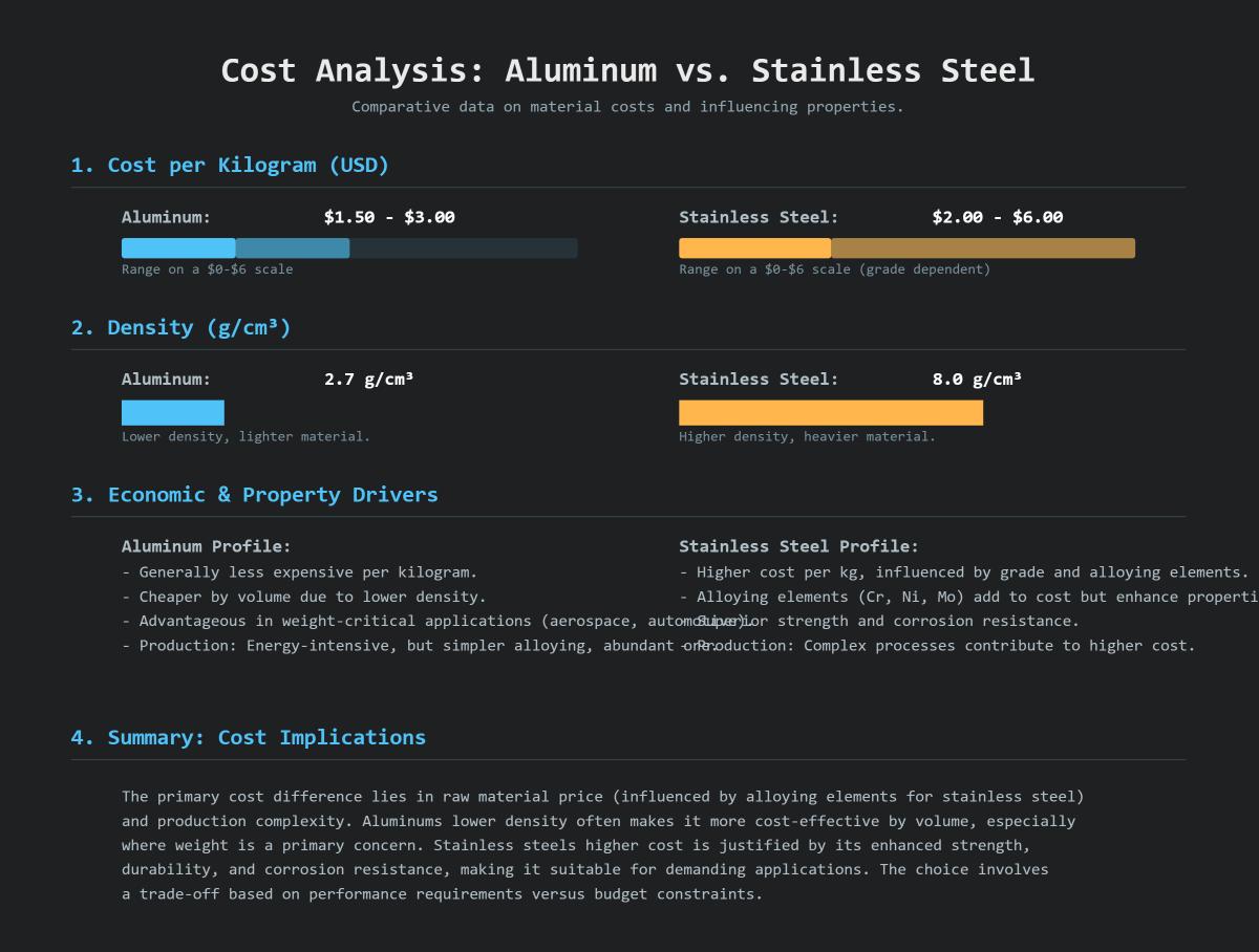 Cost of Stainless Steel vs Aluminium What's the Difference