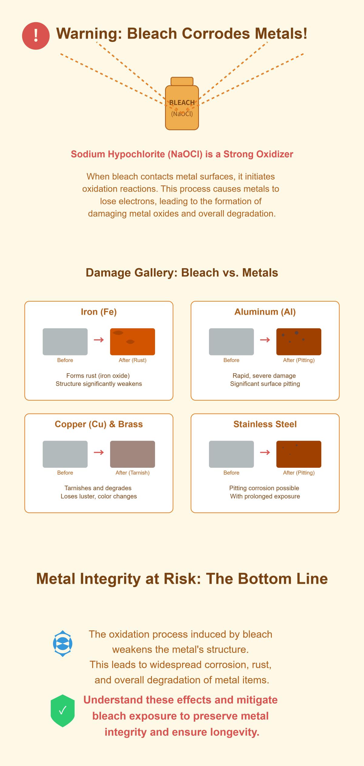 Effects of Bleach on Metal Surfaces Understanding and Solutions