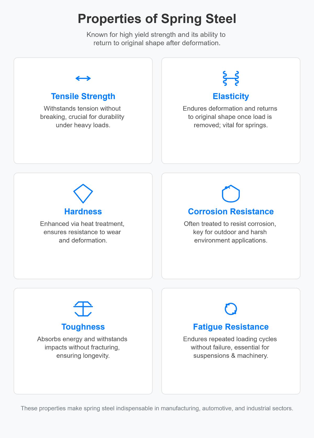 Guide to Spring Steel Properties, Types, and Applications
