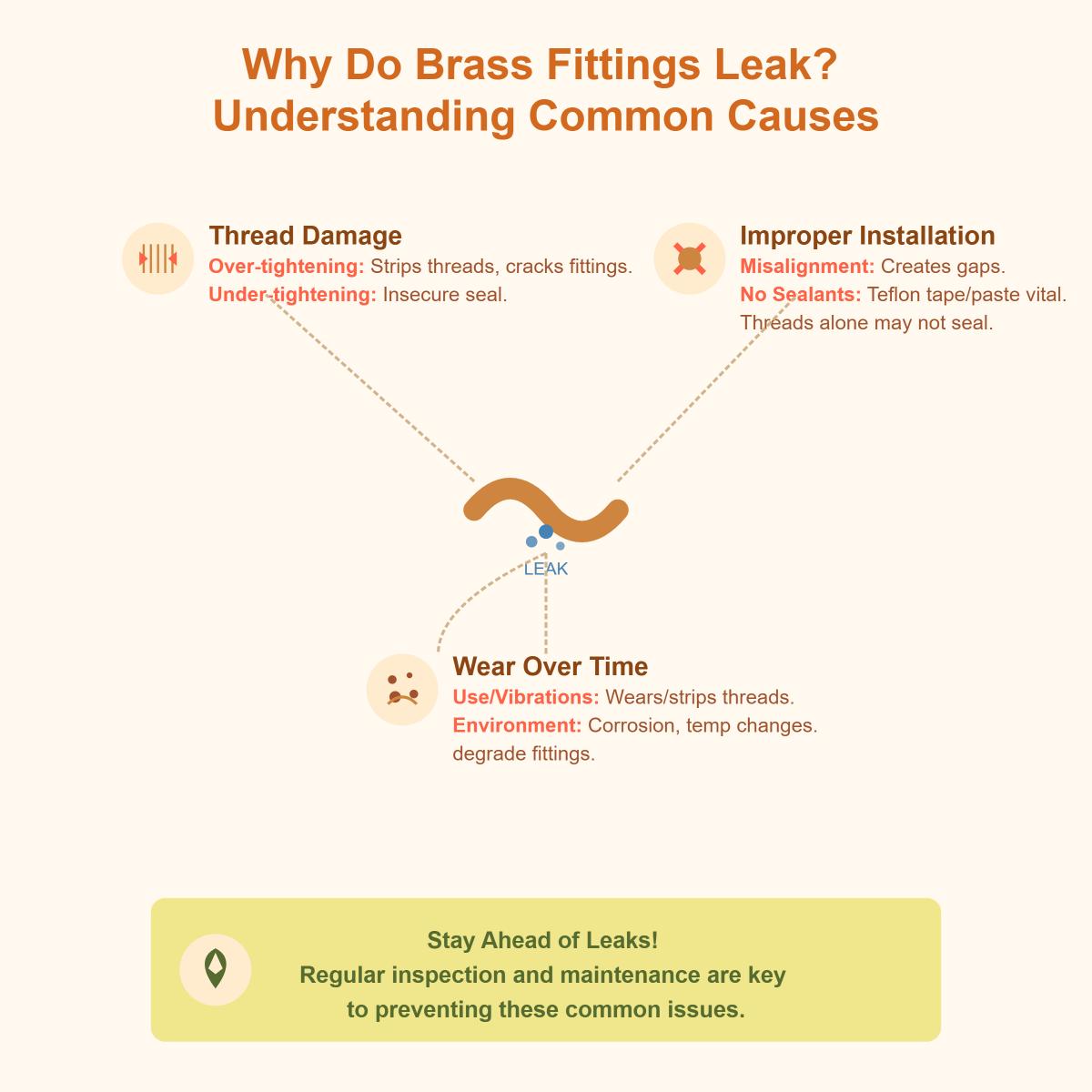 How to Prevent and Fix Leaks in Brass Pipe Fittings