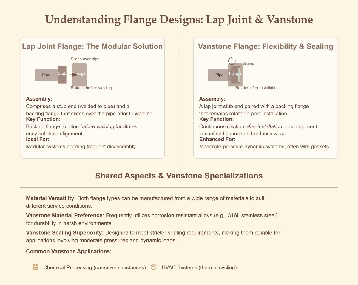 Lap Joint Flanges vs Vanstone Flanges Understanding the Differences and Applications