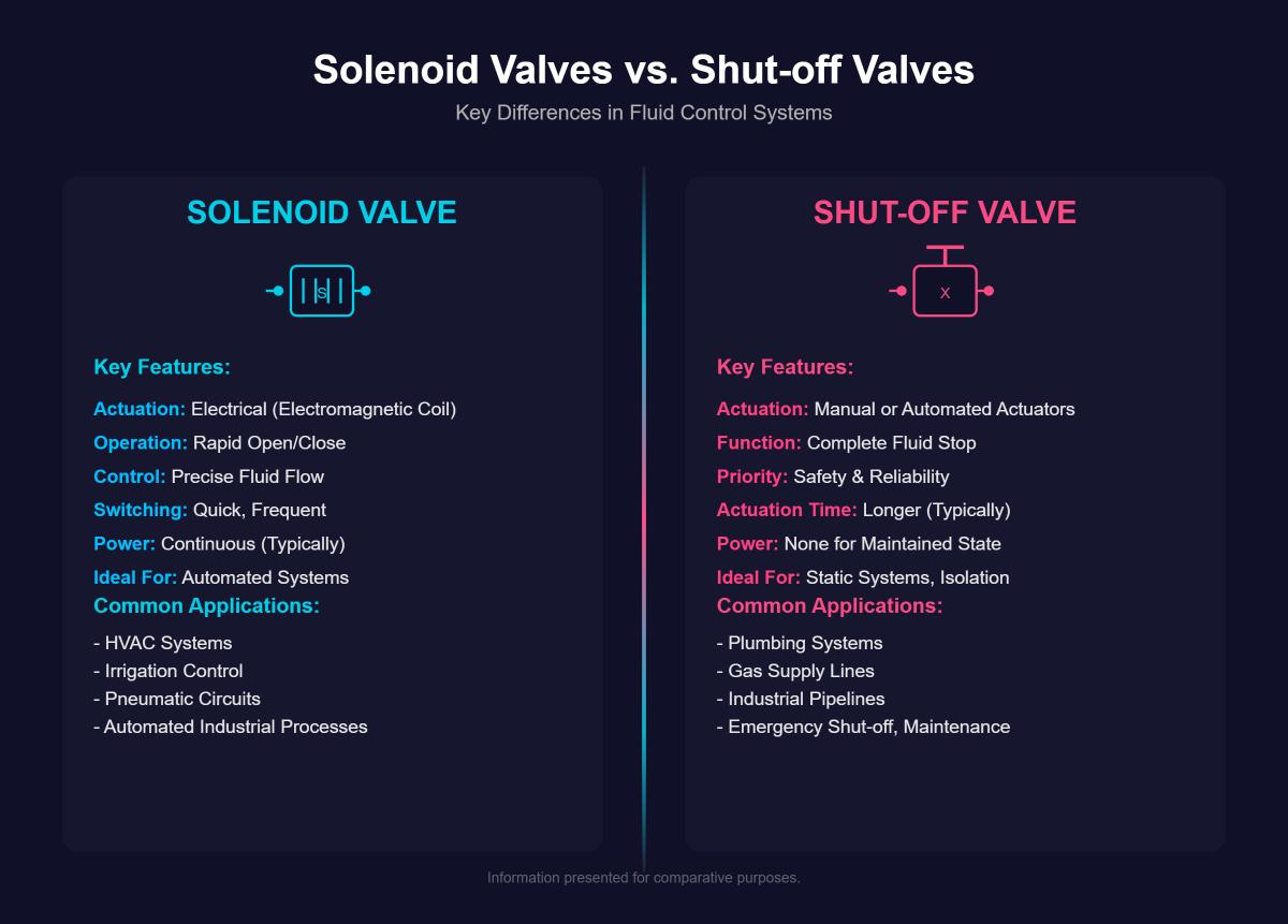 Solenoid Valve vs Shut Off Valve – What’s the Difference