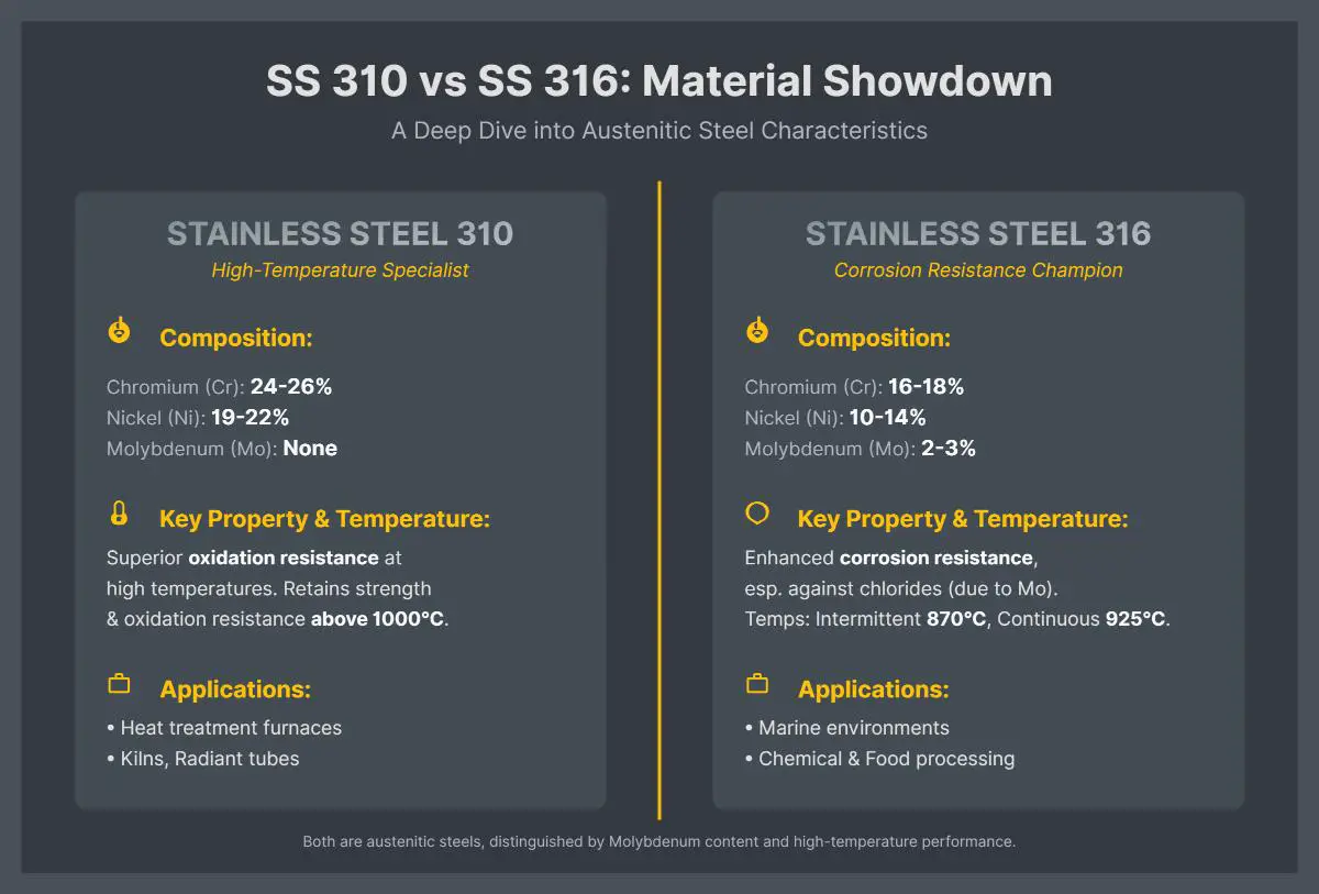 Stainless Steel 310 vs. 316 Understanding the Key Differences