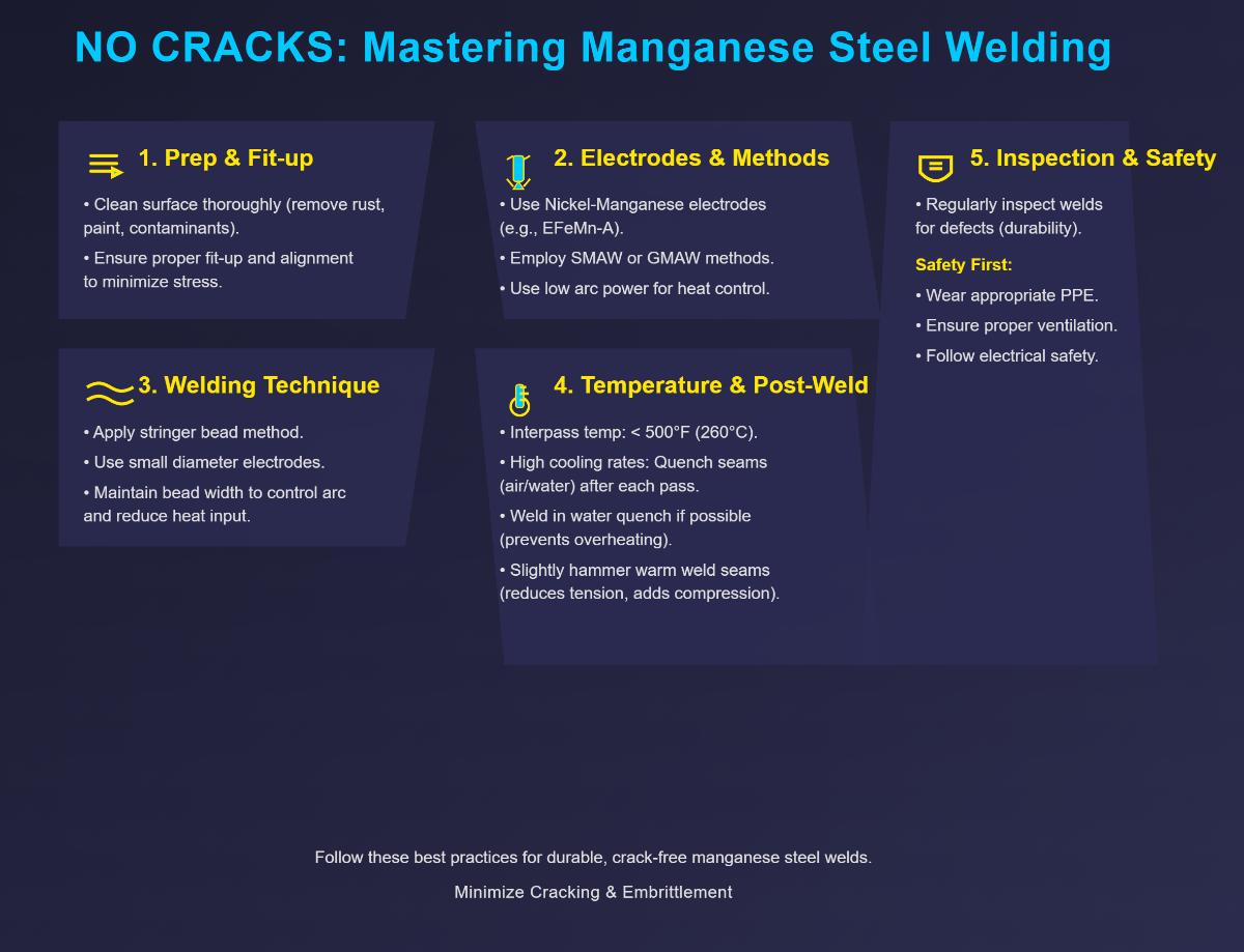 Step-by-Step Guide to Welding Manganese Steel