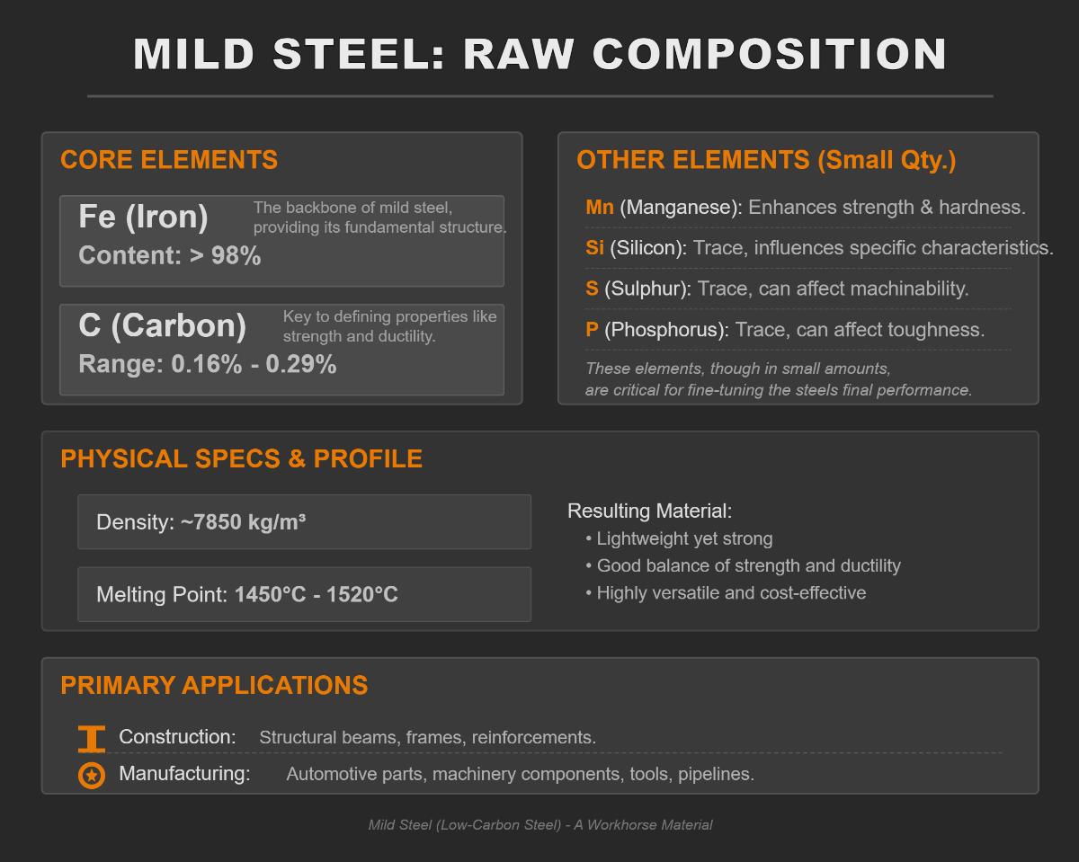 Understanding Mild Steel Composition, Properties, and Uses
