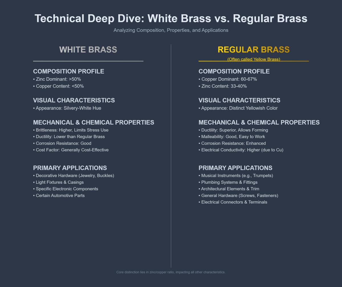 White Brass vs. Regular Brass Key Differences
