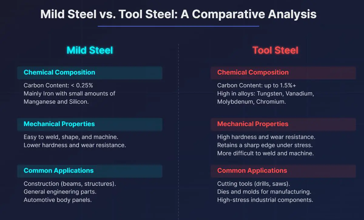 Mild Steel vs. Tool Steel What's the Difference
